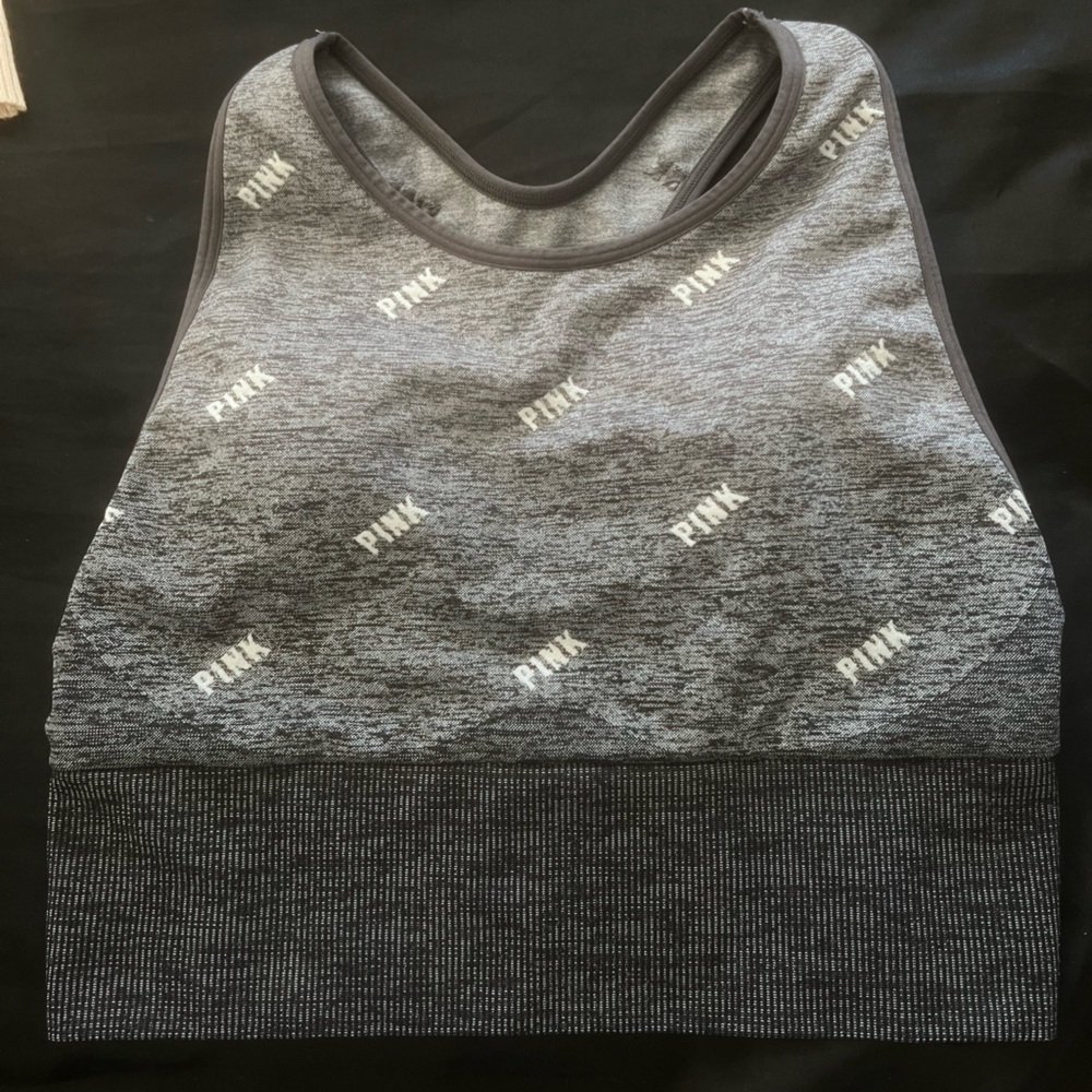 (Grey) PINK Active sports bra